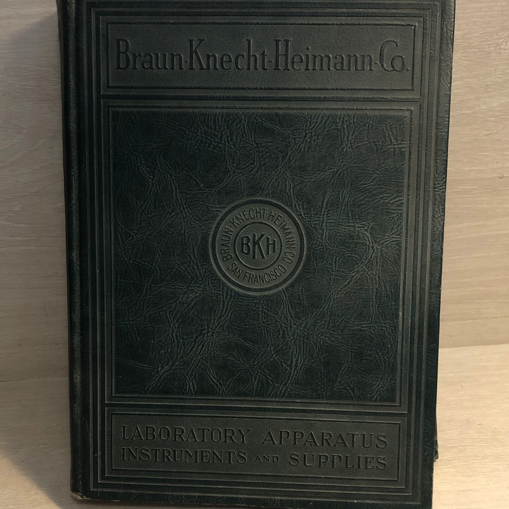BKH Laboratory Instruments, Apparatus, Supplies Catalog No. 34 (Hardcover) 1934